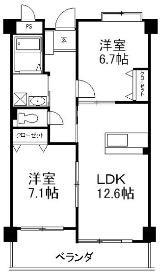 【間取り】 | 第5元木ビル