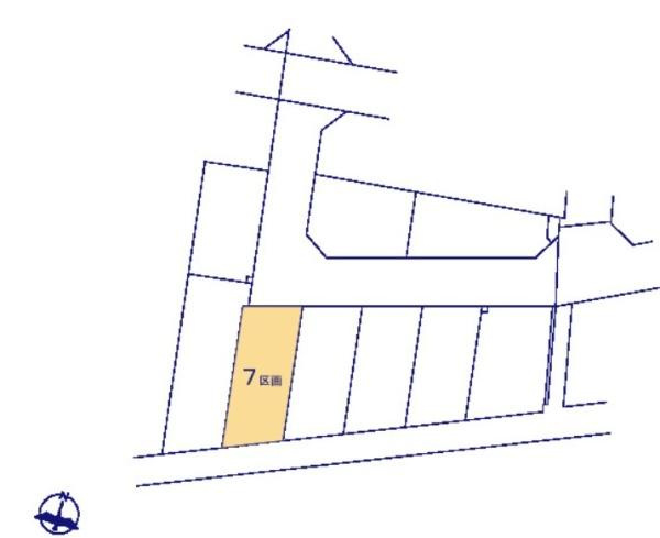 八幡市 橋本尻江　第１　７号棟　新築 一戸建ての区画図