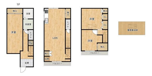 守口市 大久保町 ４丁目　中古 一戸建ての間取り