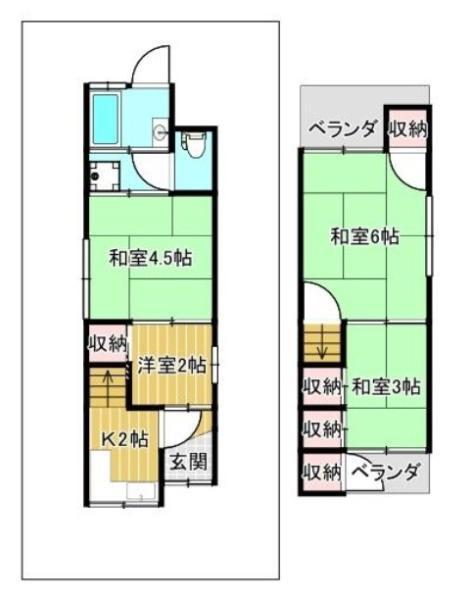 守口市 南寺方中通 １丁目　中古 戸建の間取り