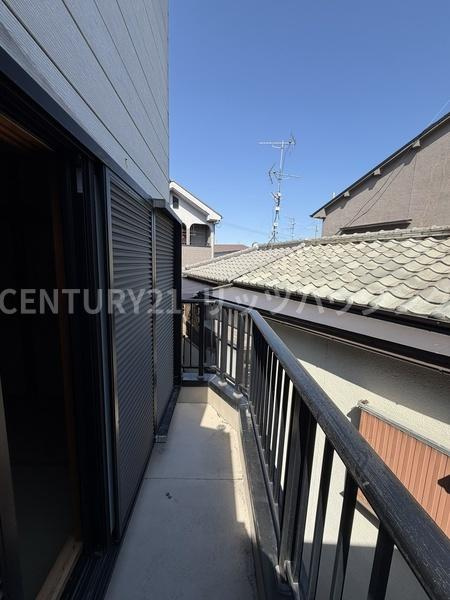 枚方市 野村元町　中古 一戸建てのバルコニー|3階のバルコニーからの眺めです。