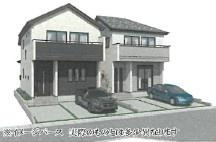 枚方市 渚栄町　新築 一戸建て  A号地の完成予想図