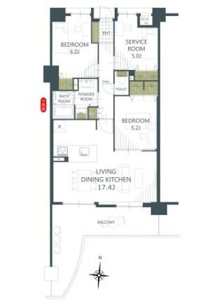 ランフォルセ香里園  中古 マンションの間取り