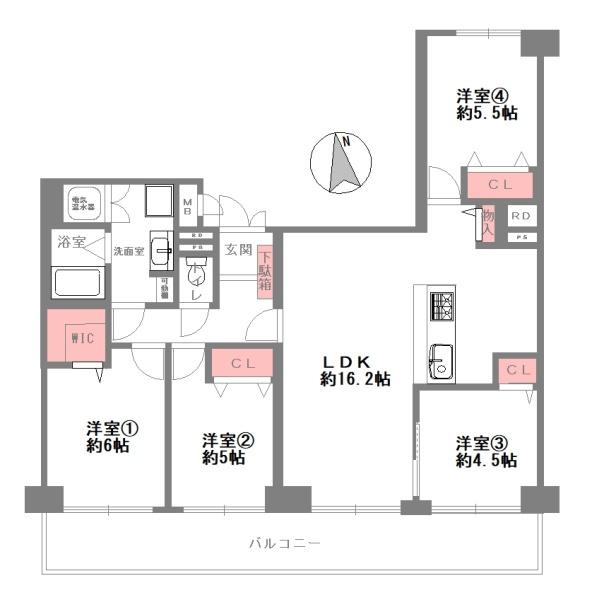 第２西緑ケ丘スカイハイツ　中古 マンションの間取り