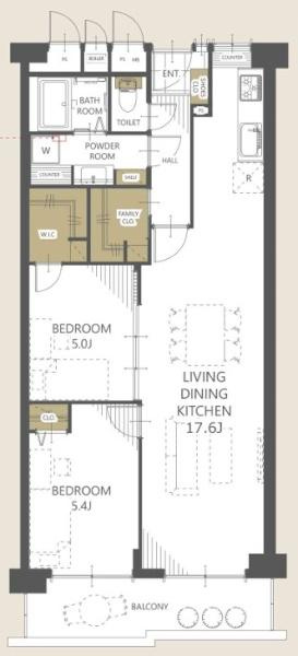 労住まきのハイツ　一号棟　中古 マンションの間取り