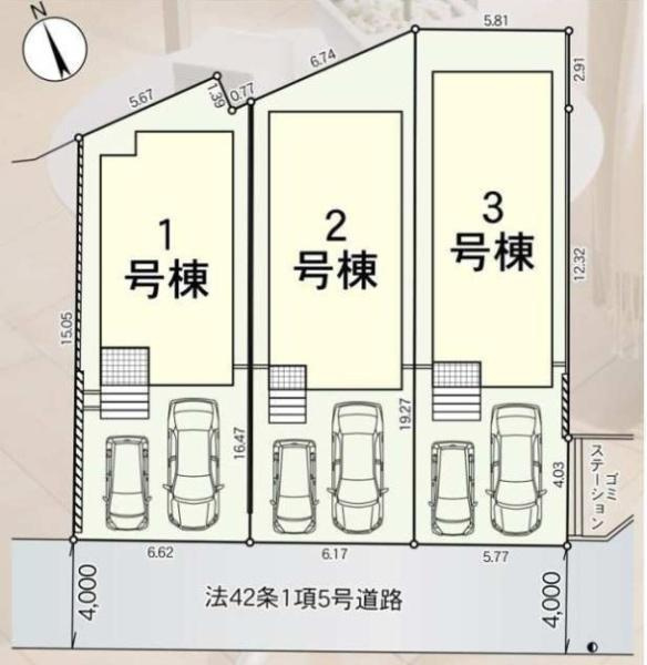枚方市 香里ケ丘 １１丁目　第５　新築 一戸建　２号棟の区画図|２号棟です