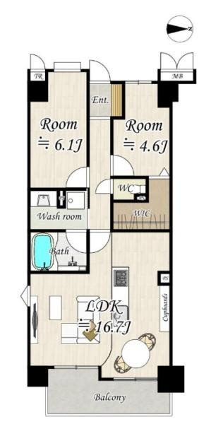 キャステージパーク３番街　中古 マンション　の間取り