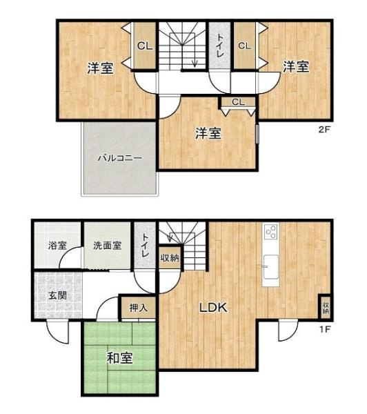 橿原市小槻町　一戸建の間取り