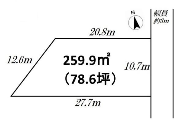 北葛城郡広陵町大字疋相の売地の土地図