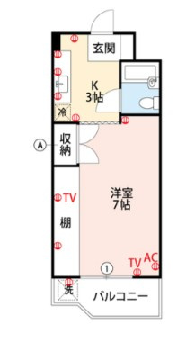 パジオン櫛原の間取り
