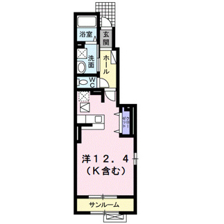 【間取り】 | メゾン　ド　アンジュⅠ