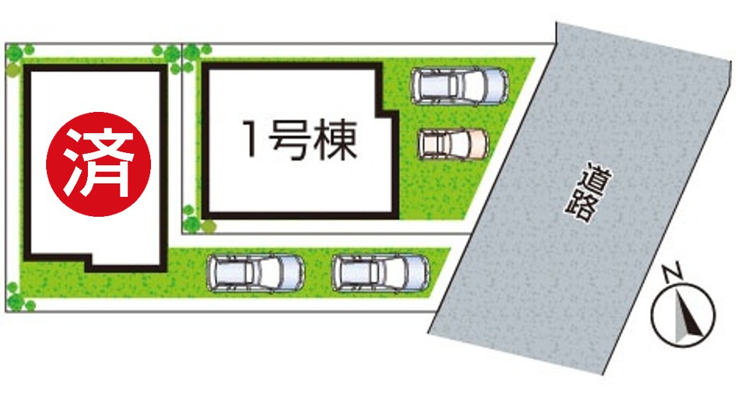■26日(土)27日(日)現地ご見学可能！　西宮市上田東町　ラスト1邸の区画図|全２区画