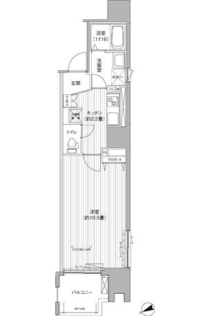 豊島区東池袋２丁目の賃貸マンションの間取り