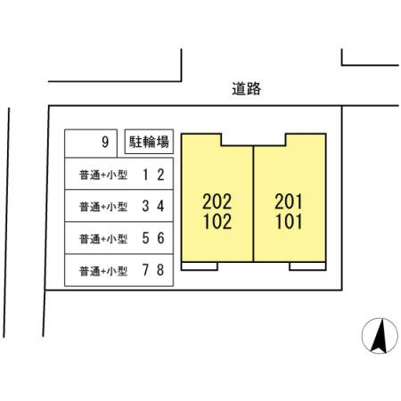 D-room帯山の区画図