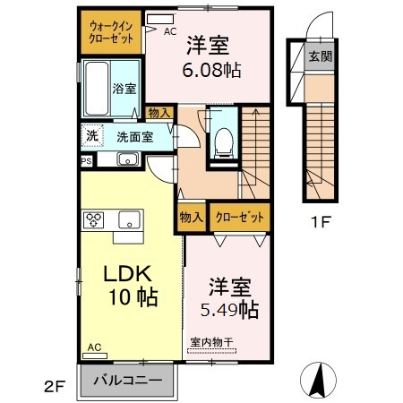 D-room帯山の間取り