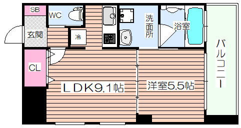 【間取り】 | アーバンフラッツ西中島
