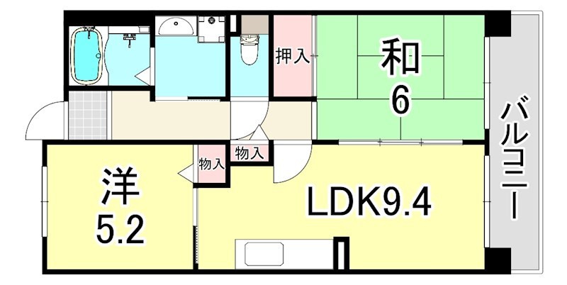 URパークタウン西武庫　12号棟の間取り