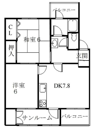 五位ノ池南ビルの間取り