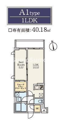 S－RESIDENCE駒場東大前の間取り