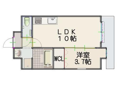 ルッシェ竹下駅前の間取り