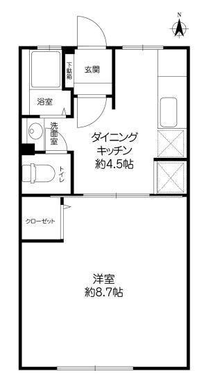 岡本梅林住宅５号棟の間取り