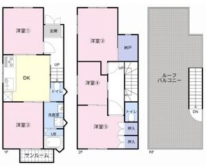 小牧原新田貸家の間取り