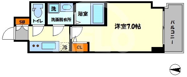 S-RESIDENCE福島Alovita(エスレジデンス福島アロヴィータ)の間取り|S-RESIDENCE福島Alovita(エスレジデンスフクシマアロヴィータ)　間取り