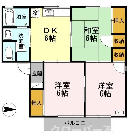 セジュールKEI Ａ／Ｂ棟 Aの間取り