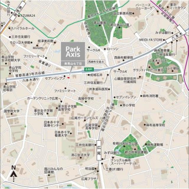 パークアクシス南青山七丁目の地図