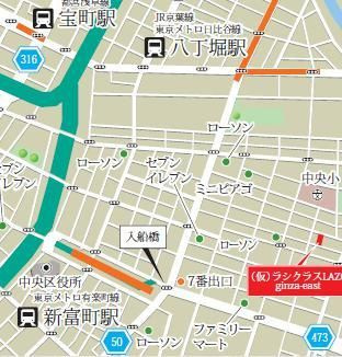 【地図】 | ラシクラスLAZO ginza-east（ラシクラスラゾ銀座イースト）