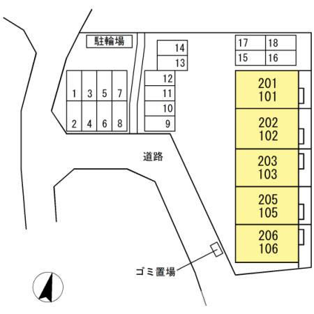 フォンテーヌ金倉 Ｃ棟の区画図