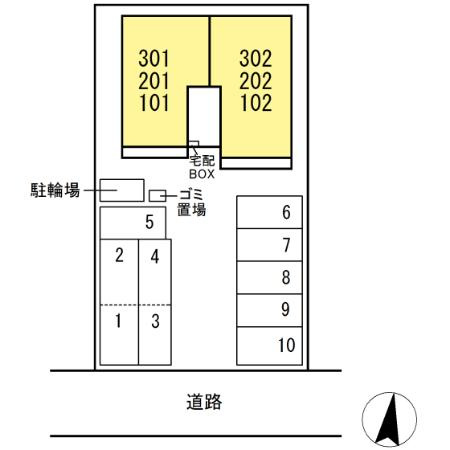 D-residence南蔵王町1丁目Wの区画図