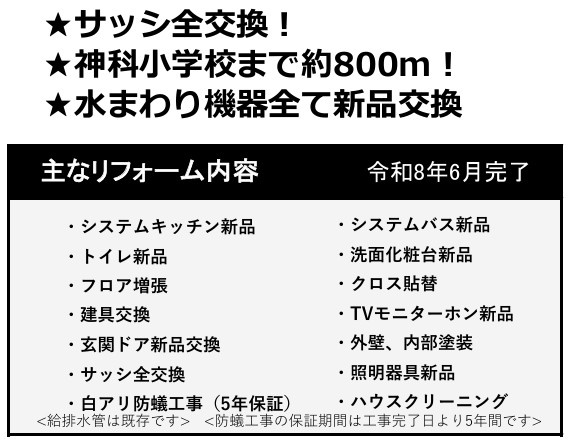 上田市上野　中古戸建のその他|2026年6月完了予定の内装リフォームにより設備仕様も一新