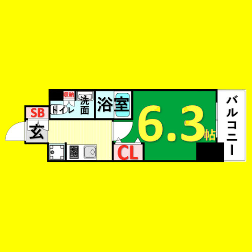 ルネフラッツ庄内通駅前　名古屋市賃貸　仲介手数料無料の間取り