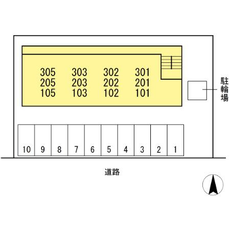 ジュネス北御座の区画図