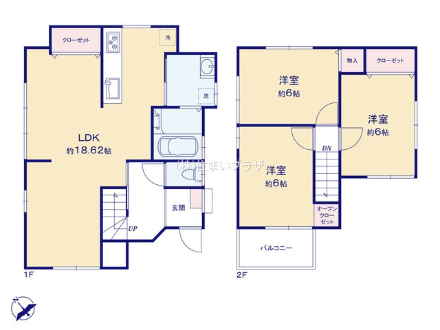 仲介手数料半額）江南市飛高町本町35-13の中古住宅の間取り