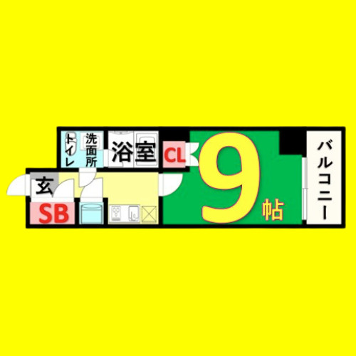 スクエア名駅南　名古屋市賃貸　仲介手数料無料の間取り