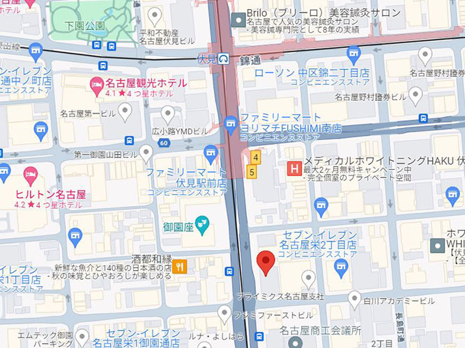 ポーラ名古屋ビルＡ館の地図