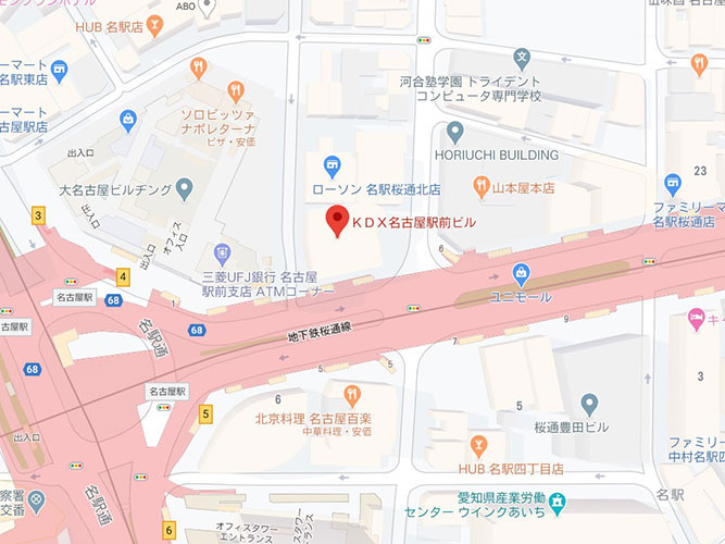 ＫＤＸ名古屋駅前ビルの地図