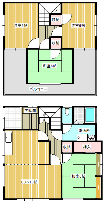 双葉Aハウスの間取り