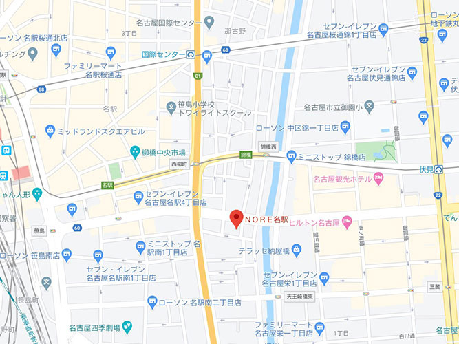 ＮＯＲＥ名駅ビルの地図