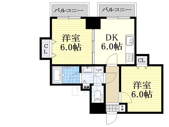 【間取り】 | CITY SPIRE難波 プレミア