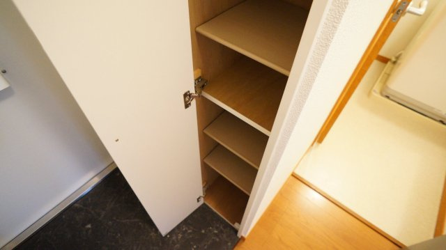 レオパレスブルームフセオの玄関|たくさんの靴が入ります。
