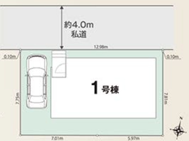 【仲介手数料無料】所沢市上新井　１期　全１棟　所沢市の不動産なら西武ハウジングの区画図