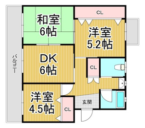 御園団地4号棟の間取り