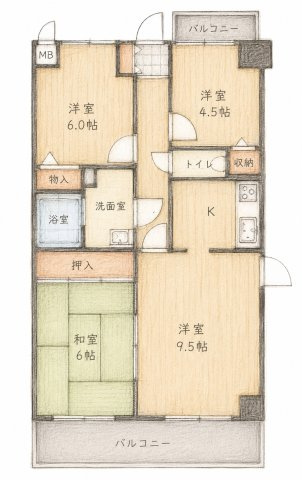 スカール喜多川の間取り