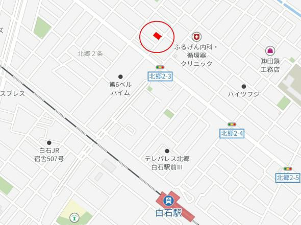 【新築戸建】札幌市白石区北郷3条3丁目2棟の地図