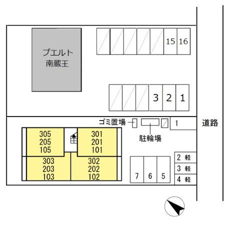 シティパーク南蔵王の区画図