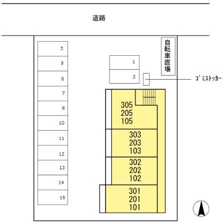 セジュールオッツ南蔵王の区画図