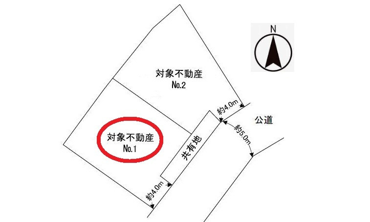 安佐北区口田5丁目の土地図
